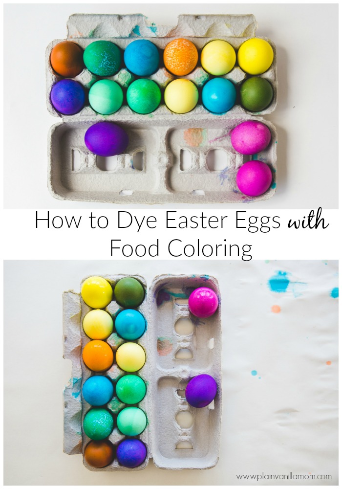 How to Dye Easter Eggs with Food Coloring