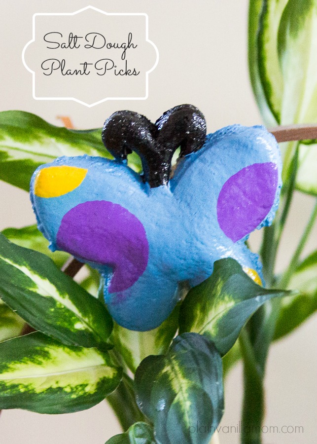 Salt Dough Plant Picks for Mother's Day