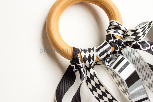 DIY Wooden Ring Ribbon Teether