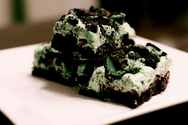 Mint Oreo Brownies