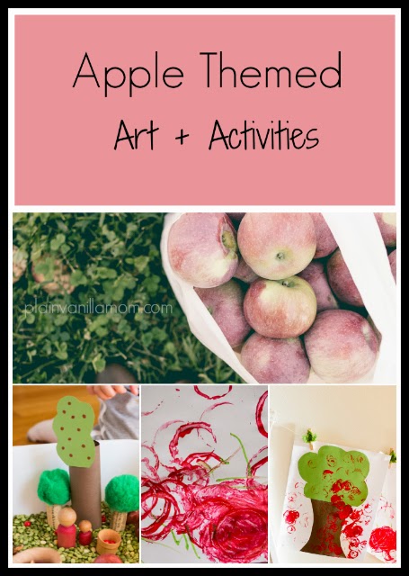 An Apple a Day...Apple Cork Painting, Apple Sensory Bin & More
