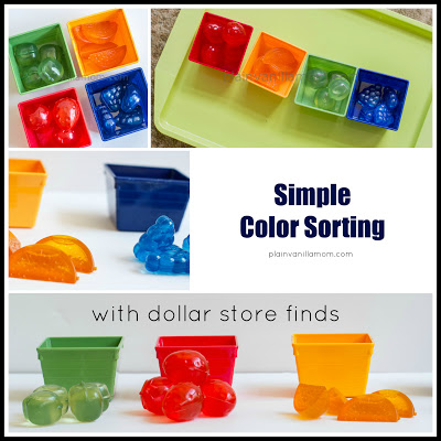 Simple Color Sorting from the Dollar Store