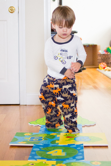 Hopscotch as a tool for learning numbers with toddlers and preschoolers