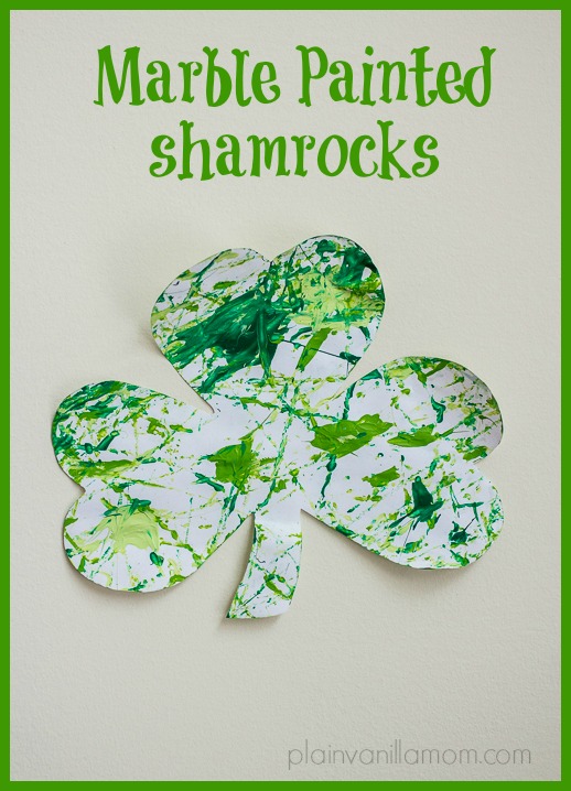 St. Patrick's Day Marble Painting