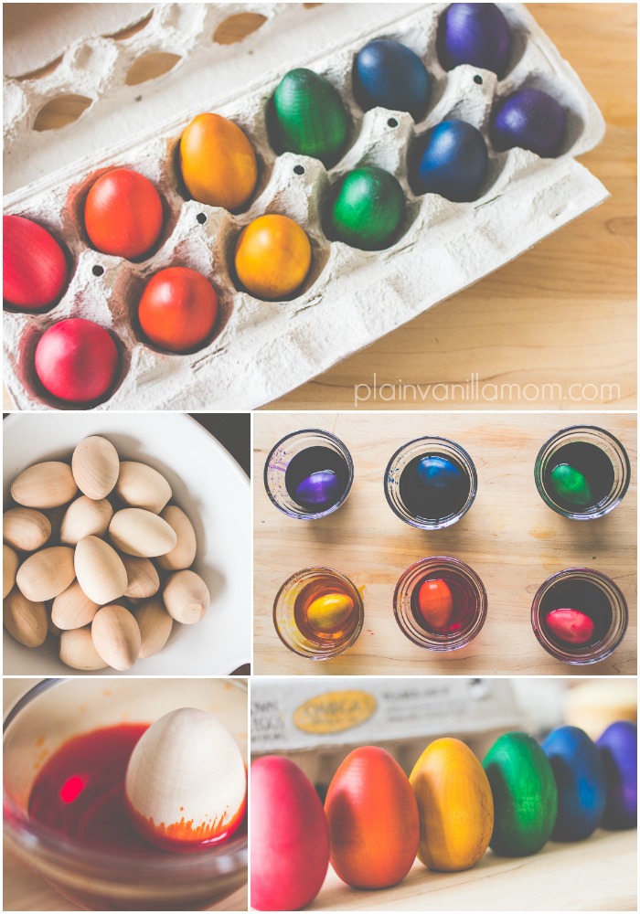 Dyed Wooden Eggs