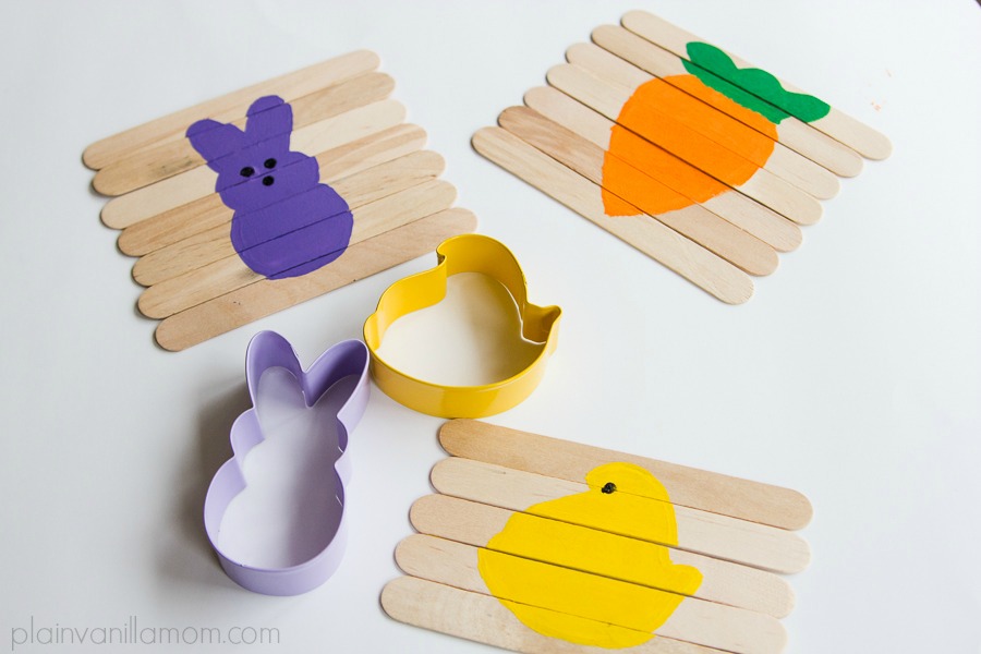 DIY Craft Stick Easter Puzzles