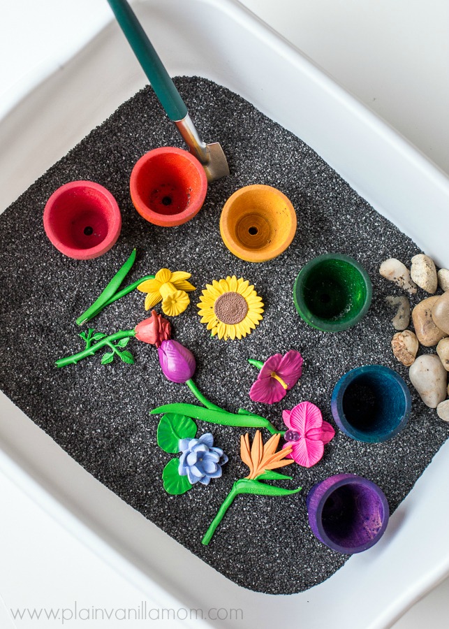 Flower Garden Sensory Bin
