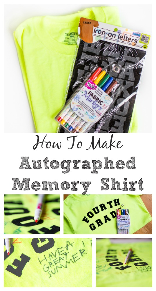 Make an Autographed Memory Shirt To Commemorate The End of The School Year