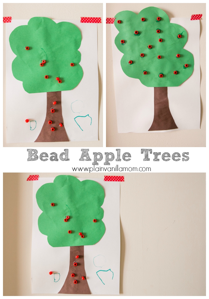 Bead Apple Tree Craft for Kids