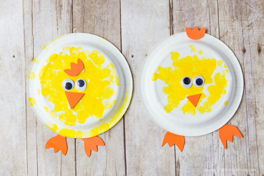 Dot Marker Paper Plate Chicks Horizontal