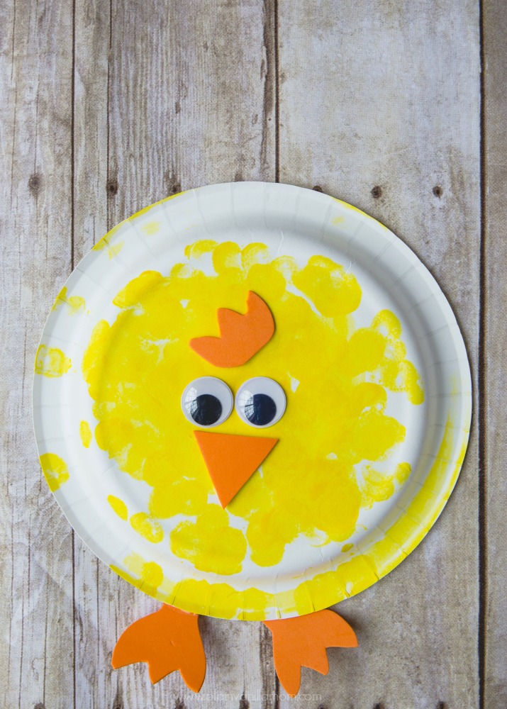 Paper Plate Dot Marker Chick Craft