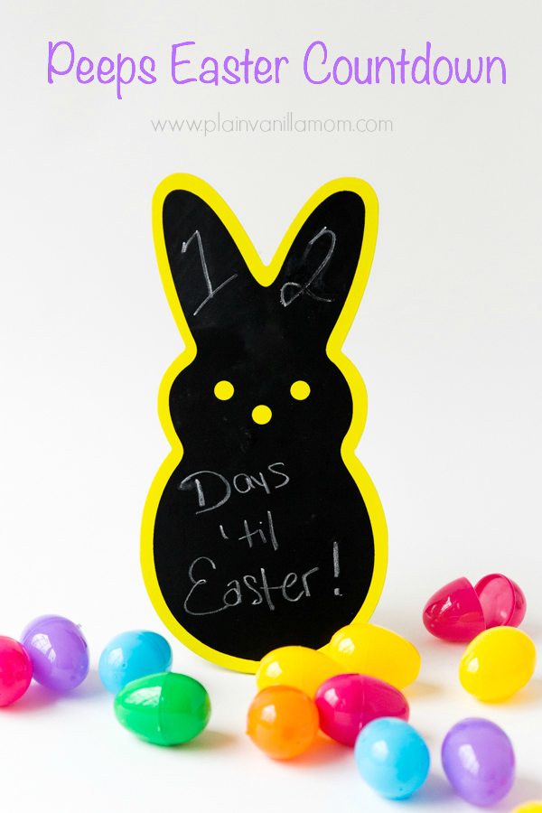 Peeps Easter Countdown Chalkboard