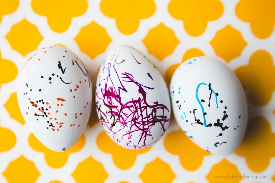 finished sharpie eggs