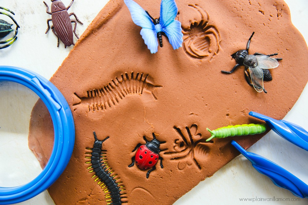Bug Fossils | A Play Dough Invitation